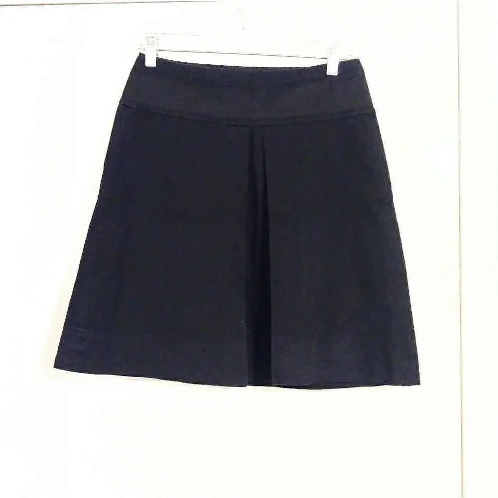 The Limited Single Pleat Black A Line Mini Skirt